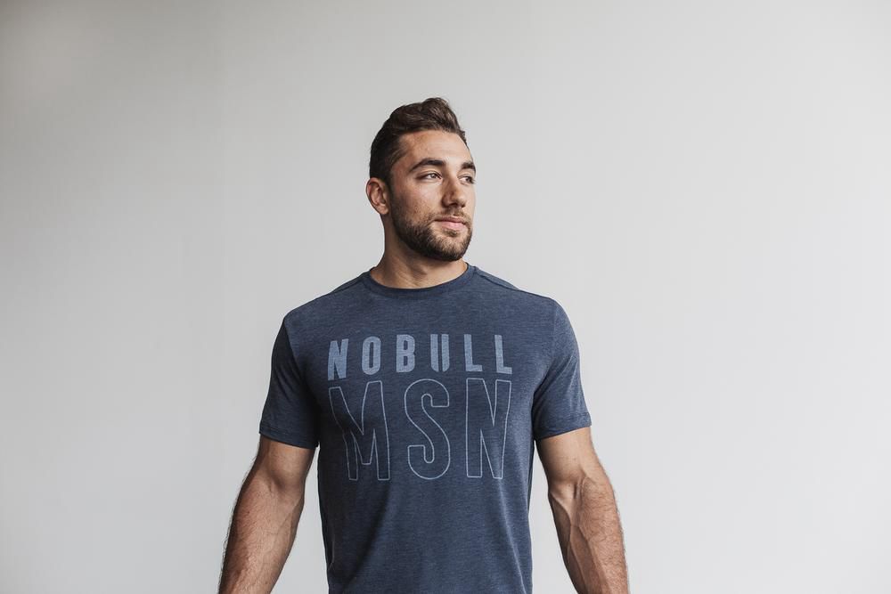 T-Shirts NOBULL Homme Bleu Marine - NOBULL (Madison),France (7065-IJMYG)